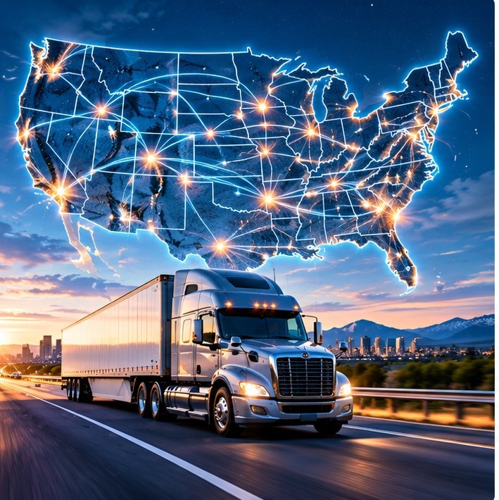 USA freight network map